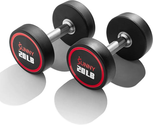 Sunny Health & Fitness Premium Polyurethane Commercial Grade 5-50LB