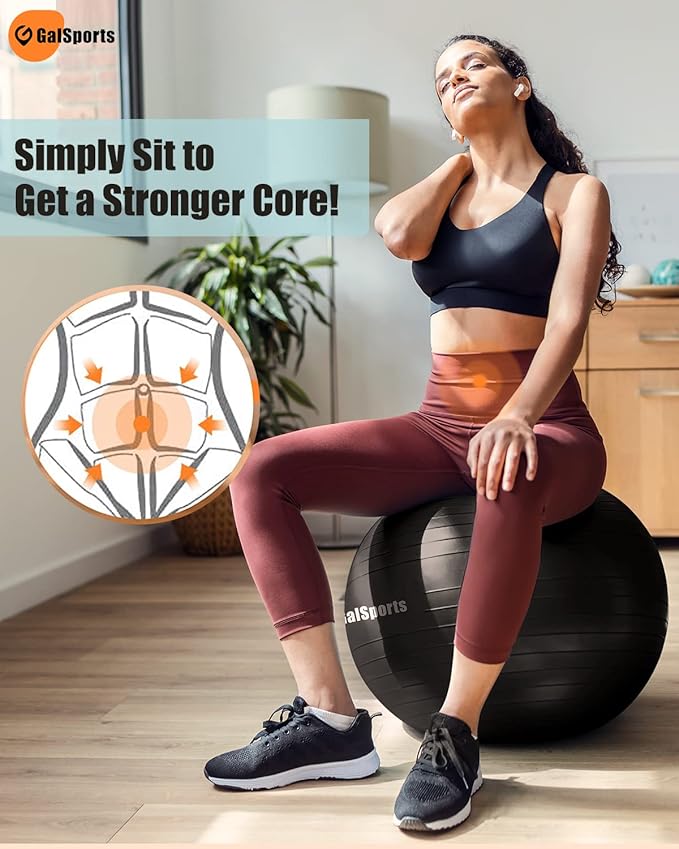 GalSports Yoga Ball Exercise Ball for Working Out