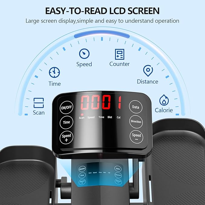 Elipse Leg Exerciser Electric as Seen on TV Under Desk Elliptical with 12 Adjustable Speed Quiet & Portable Peddler Exerciser for Seniors with Remote Control Leg Exerciser While Sitting for Seniors