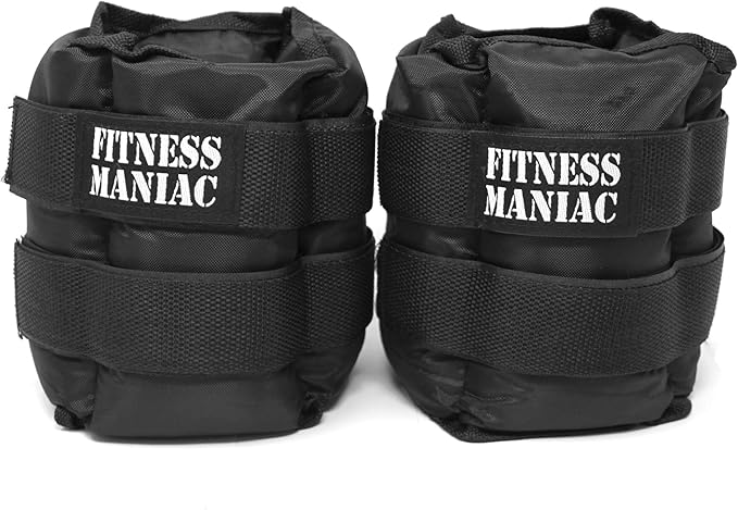 FITNESS MANIAC USA Pro Ankle Weights 1 Pair 16 lbs (8 Pounds