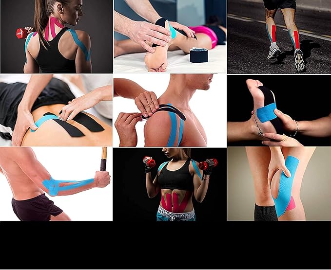 Hampton Adams | As Seen on Shark Tank | Elastic Kinesiology Tape (2-Pack) | Uncut Athletic Tape Supports & Protects Muscles Knees Shoulders & Plantar Fasciitis | Waterproof Hypoallergenic (White)