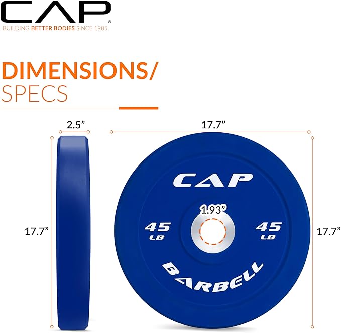 CAP Barbell Rubber Olympic Bumper Plate