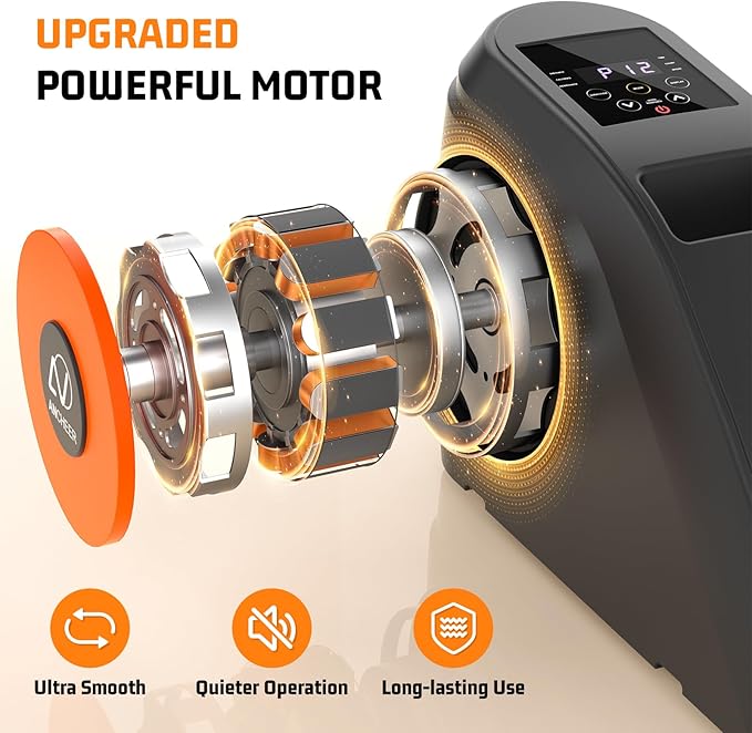 ANCHEER Under Desk Elliptical Machine, Electric Ellipse Leg Exerciser for Seniors with Remote Control, Quiet & Compact Pedal Exerciser, Manual & Auto Mode for Home and Office Use