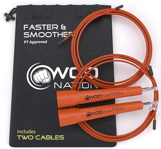 WOD Nation Adjustable Speed Jump Rope For Men