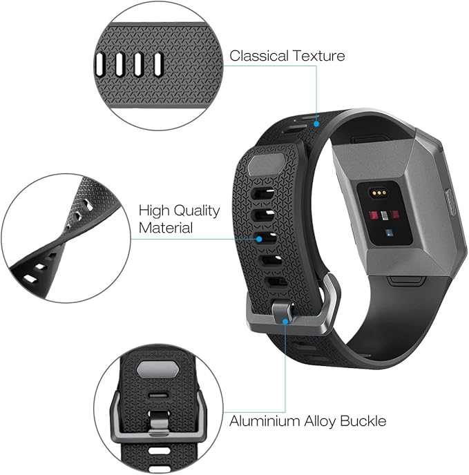Compatible Ionic Bands for Men Women Large Small, Replacement Strap Sport Accessory Wristband with Original Design for Ionic Smart Watch