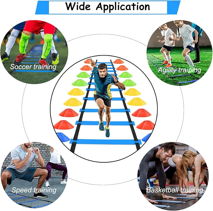 TGLTIC Soccer Agility Training Equipment Set 1 Agility 20 Soccer 4 Steel