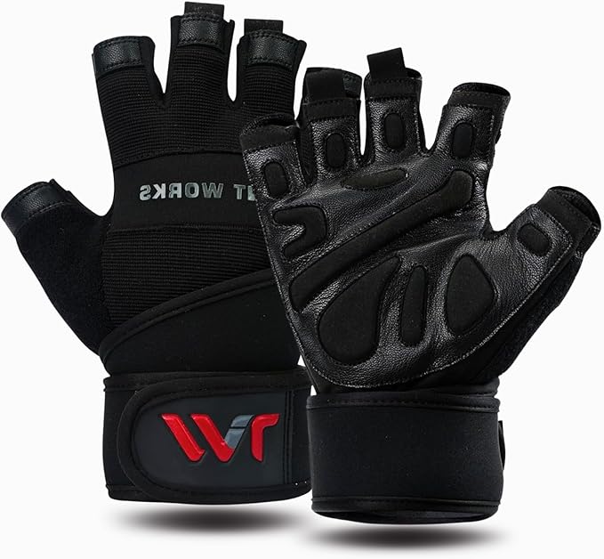 Weight Lifting Gloves with Wrist Wrap Support – Full Protection, Anti-Slip Grip, Padded Gym Gloves for Men Women – Ideal for Weightlifting, Cross Training, Pull-Ups, Fitness