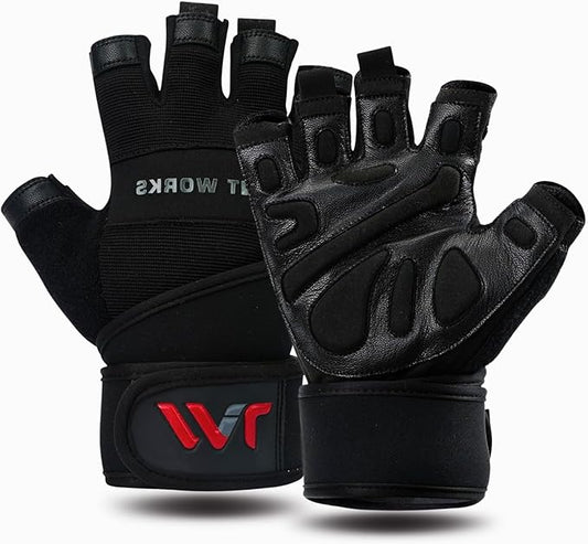 Weight Lifting Gloves with Wrist Wrap Support – Full Protection, Anti-Slip Grip, Padded Gym Gloves for Men Women – Ideal for Weightlifting, Cross Training, Pull-Ups, Fitness