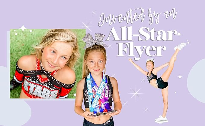 Flyer Cheer Stand for Cheerleader Balance & Flexibility Core Strength Training - Cheer Balance Trainer Stunting Stand Practice Board Cheerleading Equipment for Flyers, Grey