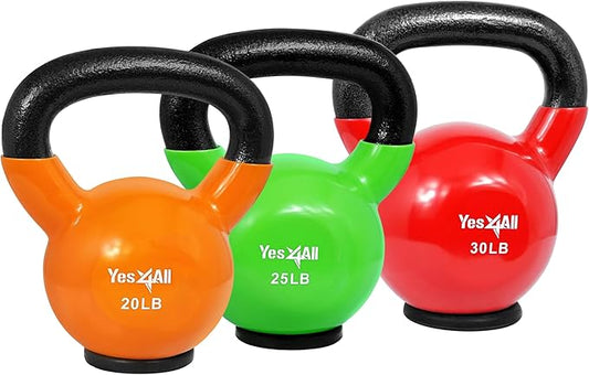 Yes4All Kettlebells Rubber Base (10-65 lbs)
