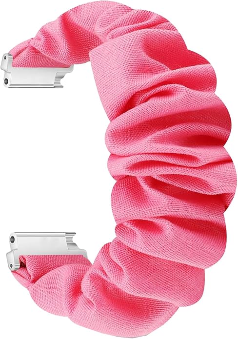Compatible for FITVII Nexa, HM21, HM68, H86, HM57, HM78, H56 Smart Watch Fitness Tracker Bands, 18mm, 20mm, 22mm Fabric Elastic Scrunchie Elastic Women Cute Replacement Straps