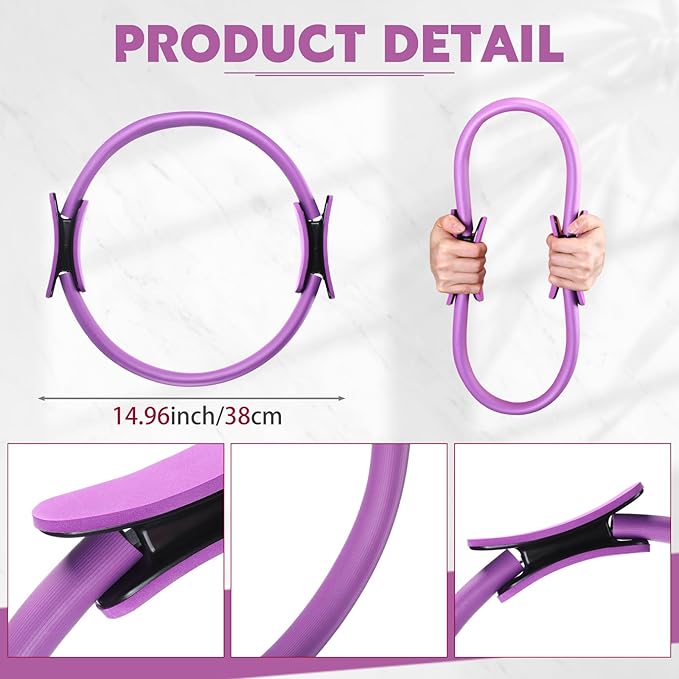 Syhood 2 Pcs Pilates Ring 14.96 Inch Pilates