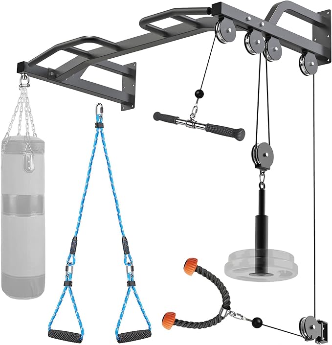 Kipika 48" Wall Mounted Multifunction Cable Pulley System Gym 48" Wall