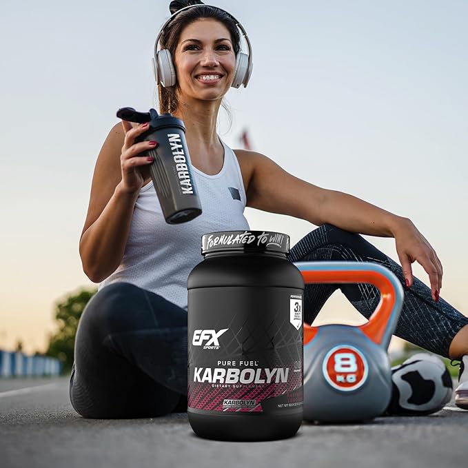 EFX Sports Karbolyn Fuel | Fast-Absorbing Carbohydrate Powder | Carb Load, Sustained Energy, Quick Recovery | Stimulant Free | 35 Servings (Raspberry Lemonade)