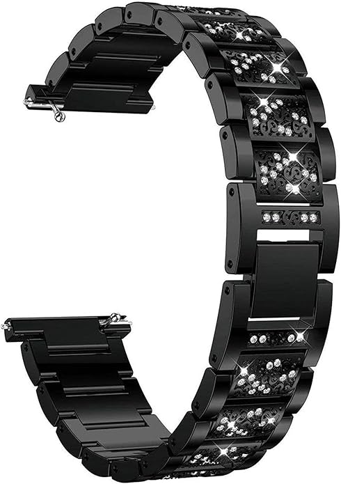 Compatible with Sanorum Smart Watches Band, 20mm, 22mm Women Jewelry Bling Diamond Metal Dressy Strap Adjustable Replacement Strap Accessories Sports Band for Men Women Compatible for HaSaKei G53, Compatible with Sanorum G53, G56