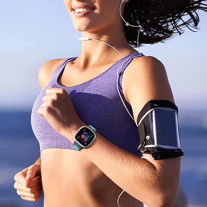 Maledan 4 Pack Sport Band Compatible With Fitbit Versa 3/4 and Sense/Sense 2 Smart Watch, Soft Wristband Replacement Accessories for Women and Men