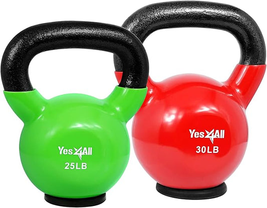 Yes4All Kettlebells Rubber Base (10-65 lbs)