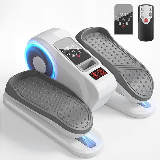 soges Under Desk Elliptical Machine,Seated Pedal Exerciser for Senior,12 Adjustable Speeds Portable bidirectional Ellipse Exerciser,Ellipse Leg Exerciser with Remote Control and Manual Mode