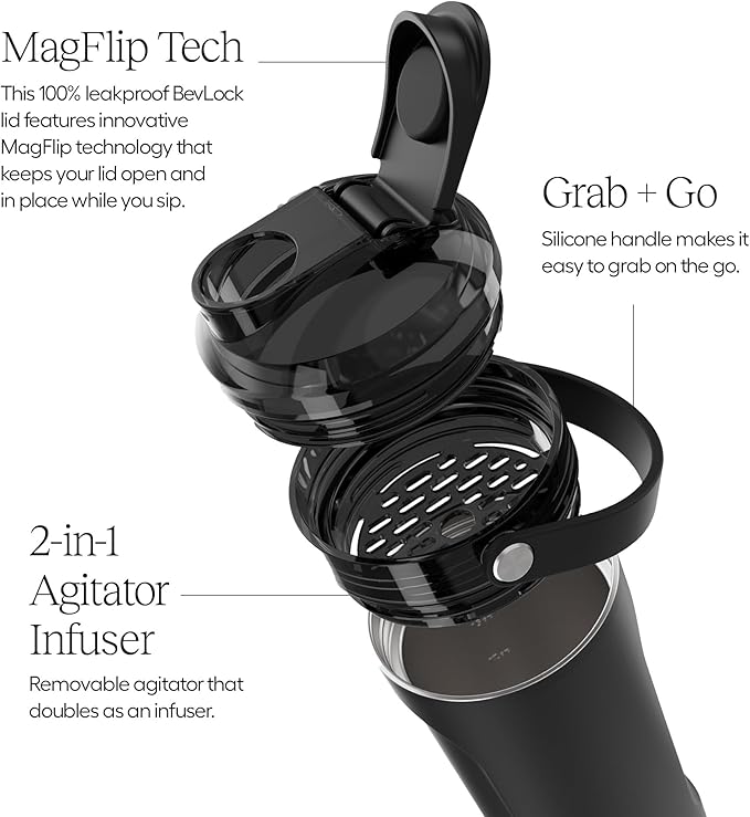 BrüMate MultiShaker Blender Shaker Bottle | 100% Leakproof Insulated Stainless Steel Shaker Bottle | Protein Shaker Bottle, and Pre Workout Bottle for the Gym | 26oz (Onyx Leopard)