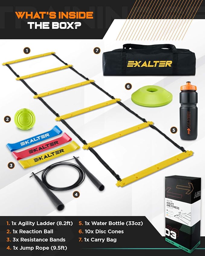 EXALTER Agility & Fitness Equipment Set for Training Coordination