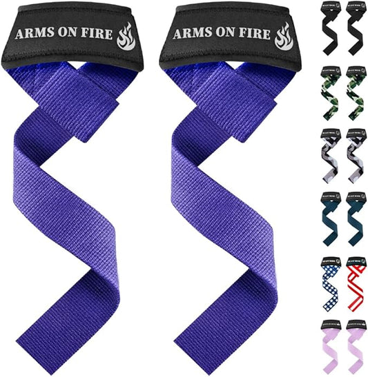 TECEUM Wrist Lifting Straps with Neoprene Padding Support – Heavy Duty Wrist Workout Straps For Men and Women – Ideal for Powerlifting, Strength Training, Bodybuilding