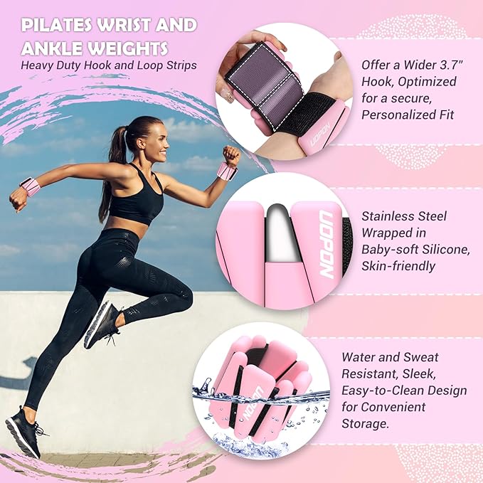 Wrist Ankle Weights for Women Set of 2 2 lbs/4 lbs/4 lbs