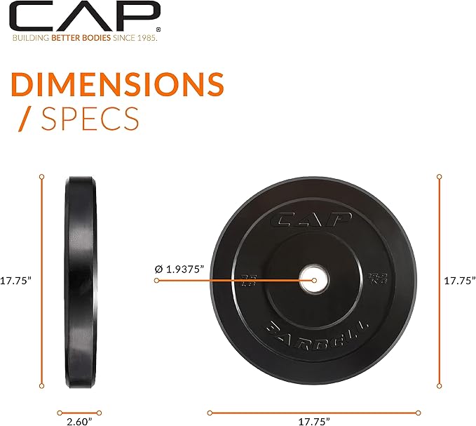 CAP Barbell Rubber Olympic Bumper Plate