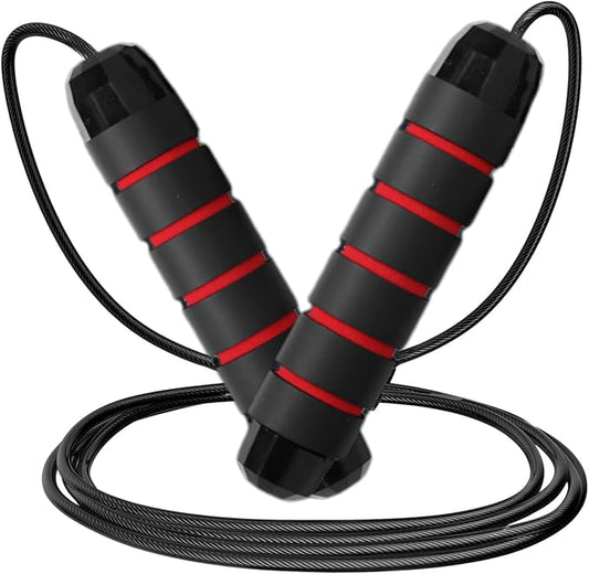 Adjustable Jump Rope for Workout - All-Purpose Exercise Jump Rope Kids & Adults Love with Tangle-Free, Comfortable Foam Handles - Best Slimming, Cardio & Endurance Training