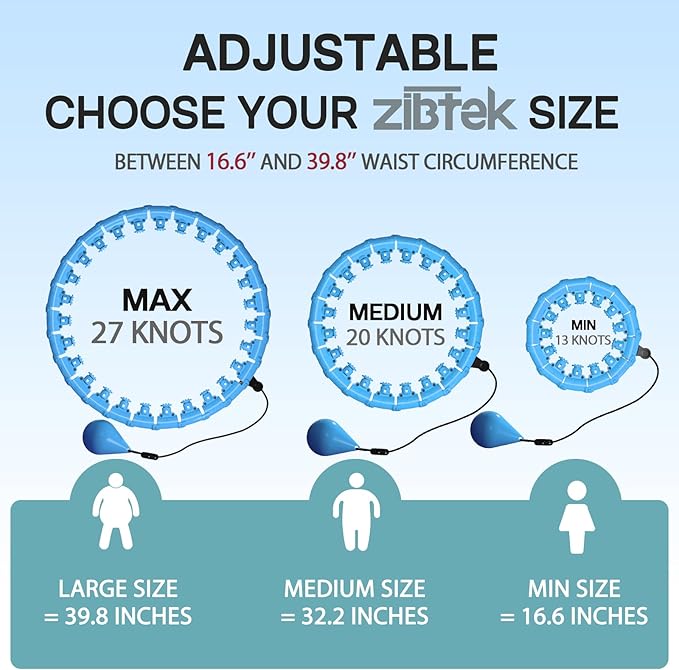 Weighted Infinity Fitness Hoop for Adult Weight Loss 2 in 1 Smart 27 Detachable
