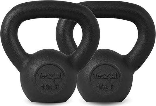 Yes4All Kettlebell Adjustable/Cast Iron/Protective Base Solid Smooth