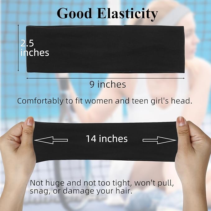 Tobeffect Headbands for Women Non Slip Trendy Womens Headbands Elastic Hair Bands for Women's Hair 7PCS