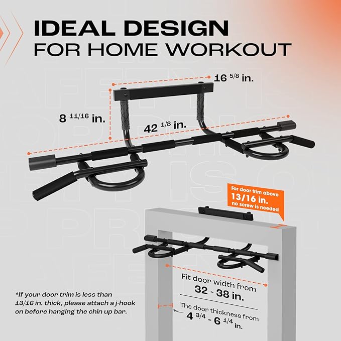 Yes4All Heavy Duty Pull Up Bar for Doorway