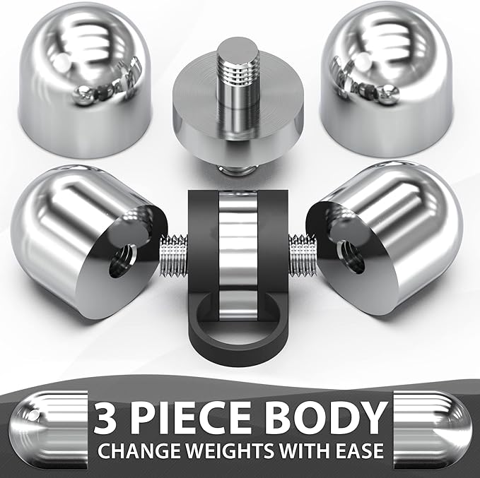 Synergee Cardio Hand Weights. Steel Hand Weights Dumbbell Set with Anti-Slip Silicone Finger Loop for Workout, Fitness, Training for Men and Women. Sold in Pairs. Available in 1lb, 1.5lb and 2lb Sets