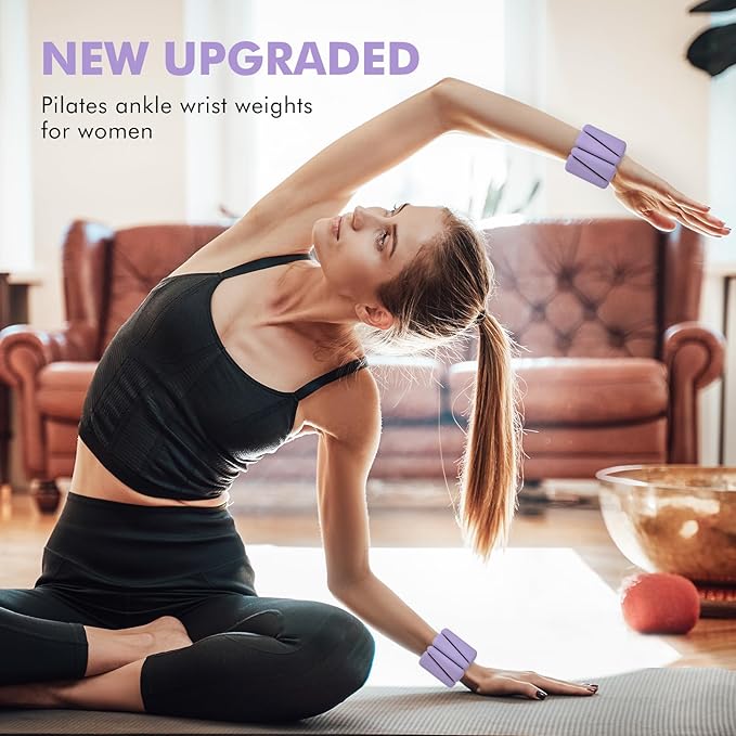 Wrist Weights, Ankle Weights for Women Men, Adjustable 2 (1LB (1LB Each)