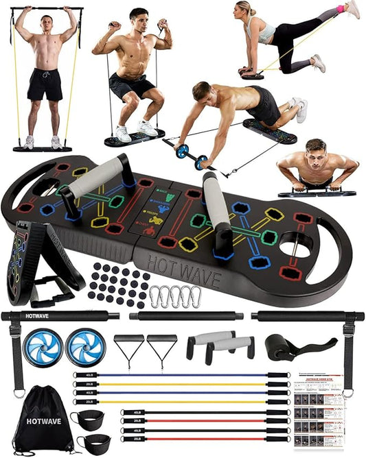HOTWAVE Push Up Board Fitness 20 in 1 Push