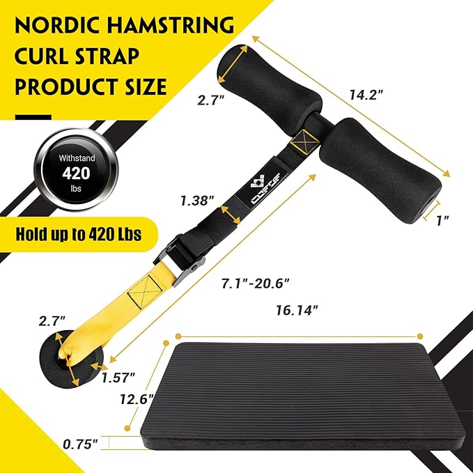 Nordic Hamstring Curl Strap 420 Pounds 5 Second