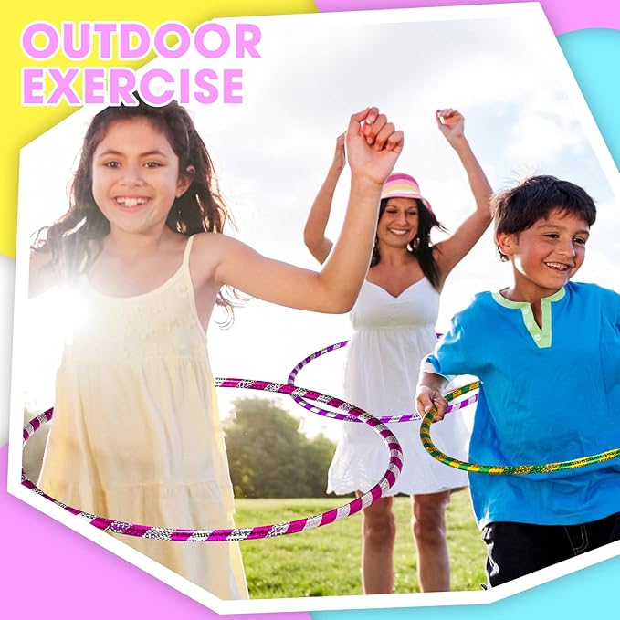 Kathfly Exercise Hoop for Kids Adults Plastic Glitter