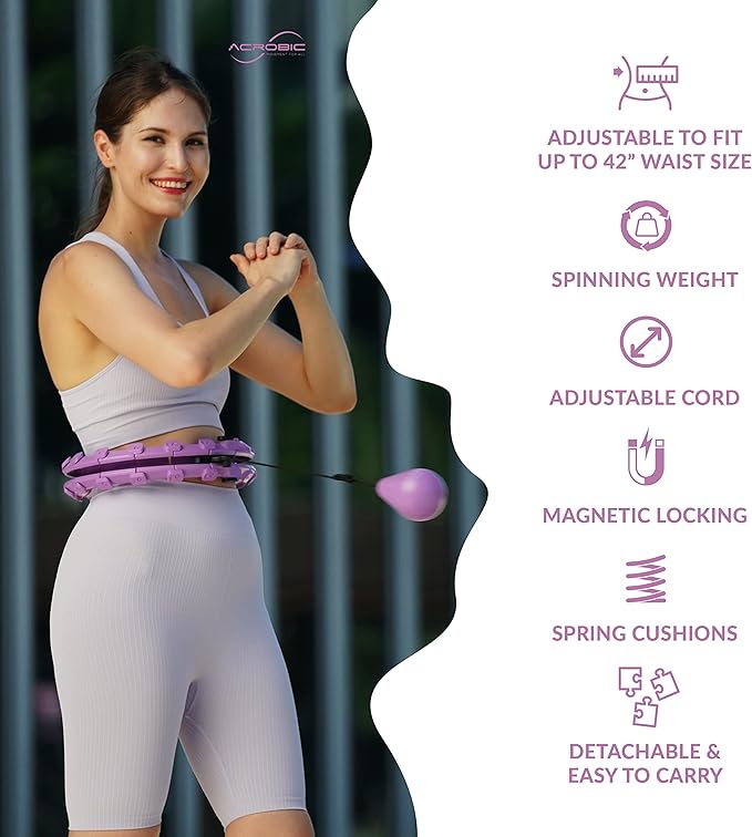 Smart Weighted Exercise Hoop Hoop,24 Section 360° Auto