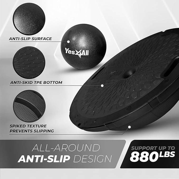 Yes4All 880LBS Premium Half Ball Balance Trainer
