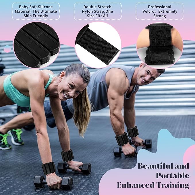 Wrist & Ankle Weights for Women Men 2 (1Lb (1Lb Each)