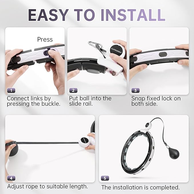 Weighted Fit Hoop Plus Size for Adult Weight Loss 18/32 Detachable 2 in 1, Great