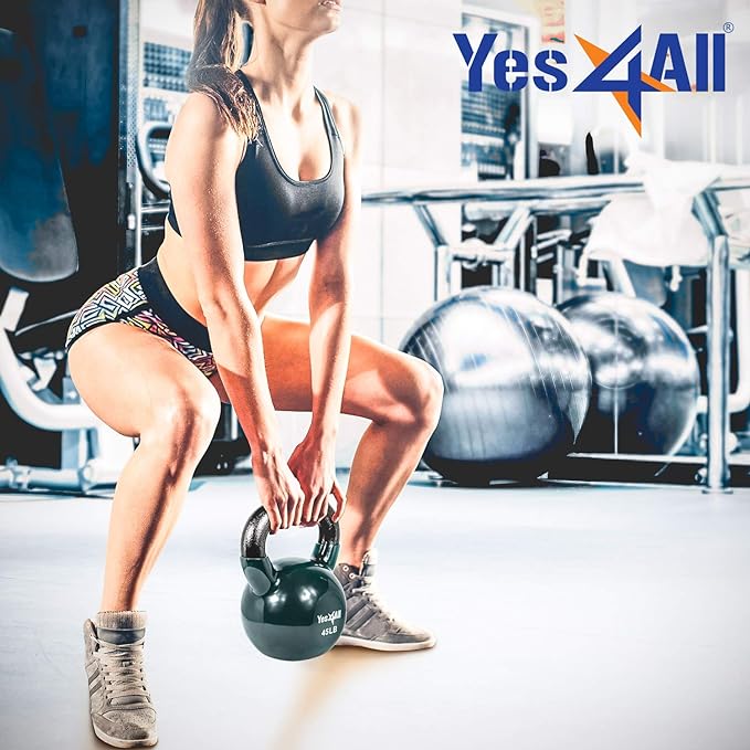 Yes4All Combo Kettlebells Vinyl Coated Weight Sets Great