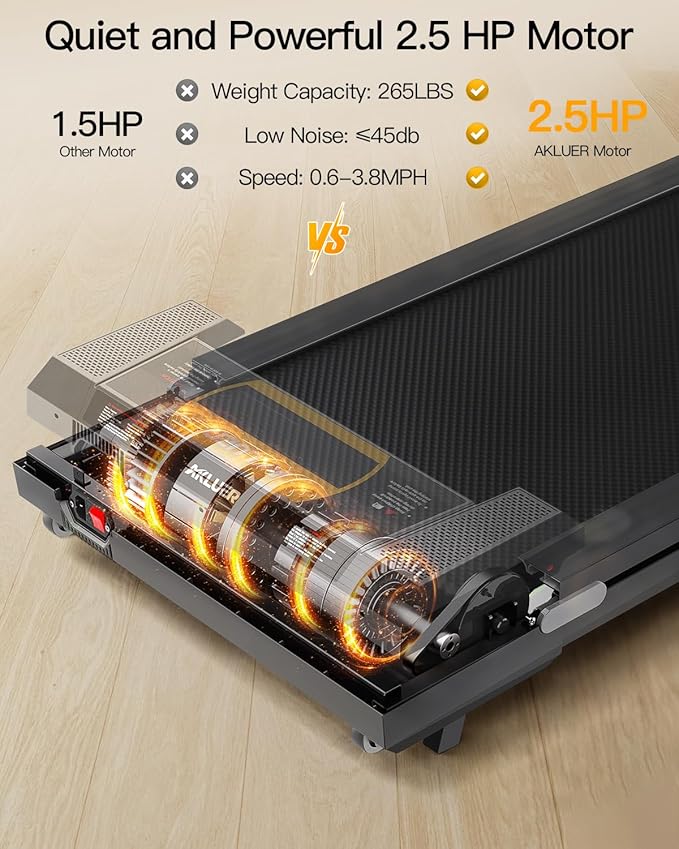 Walking Pad with Incline, Under Desk Treadmill for Home, 2.5HP Portable Treadmills with Remote Control, 4 in 1 Incline Treadmill with LED Display