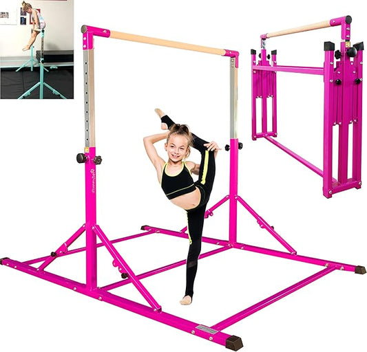 PreGymnastic Foldable Gymnastics Bar 6FT Gymnastic 3-18, Weight 500 LB,