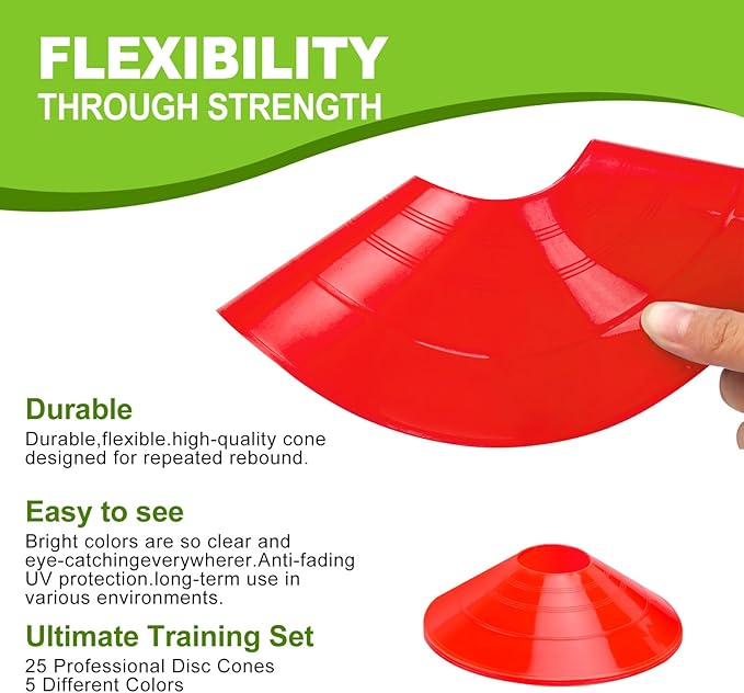 Ashsajkd(Set of 25 - Agility Soccer Cones