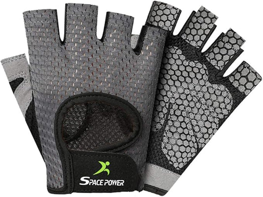 spacepower Workout Gloves - Lightweight Breathable Gym Gloves for Women & Men's Exercise