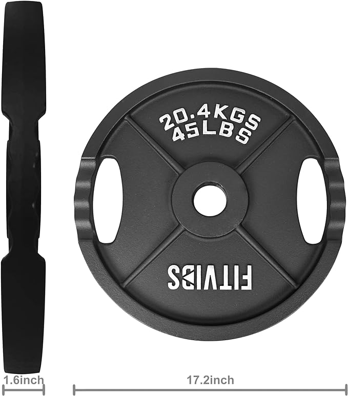 Signature Fitness Olympic Cast Iron Plate for Strength