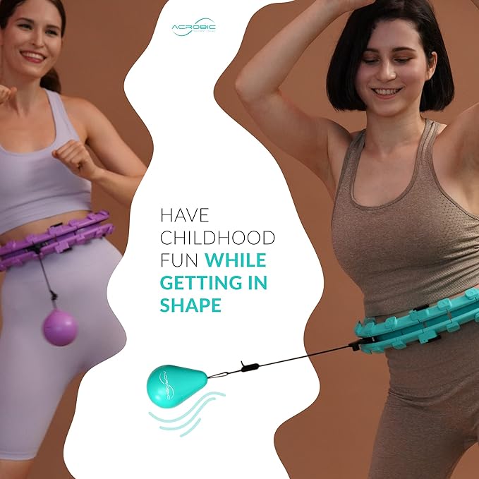 Smart Weighted Exercise Hoop Hoop,24 Section 360° Auto