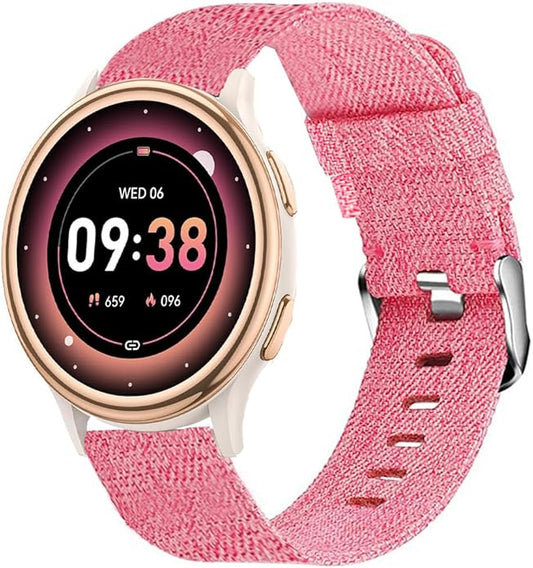 Compatible with Sanorum Smart Watches Band, 20mm, 22mm Breathable Nylon Woven Fabric Replacement Strap Compatible for HaSaKei G53, Sanorum G53, G56 Smart Watches