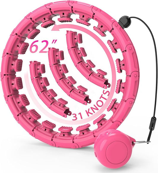 KABCON Infinity Weighted Exercise Hoop Plus Size Loss,65/62/60 Inch 2 in 1,with Weight